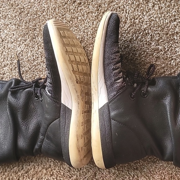 Nike Roshe TWO Hi Flyknit black gray pull on sneaker boots size 8.5 - Picture 7 of 9